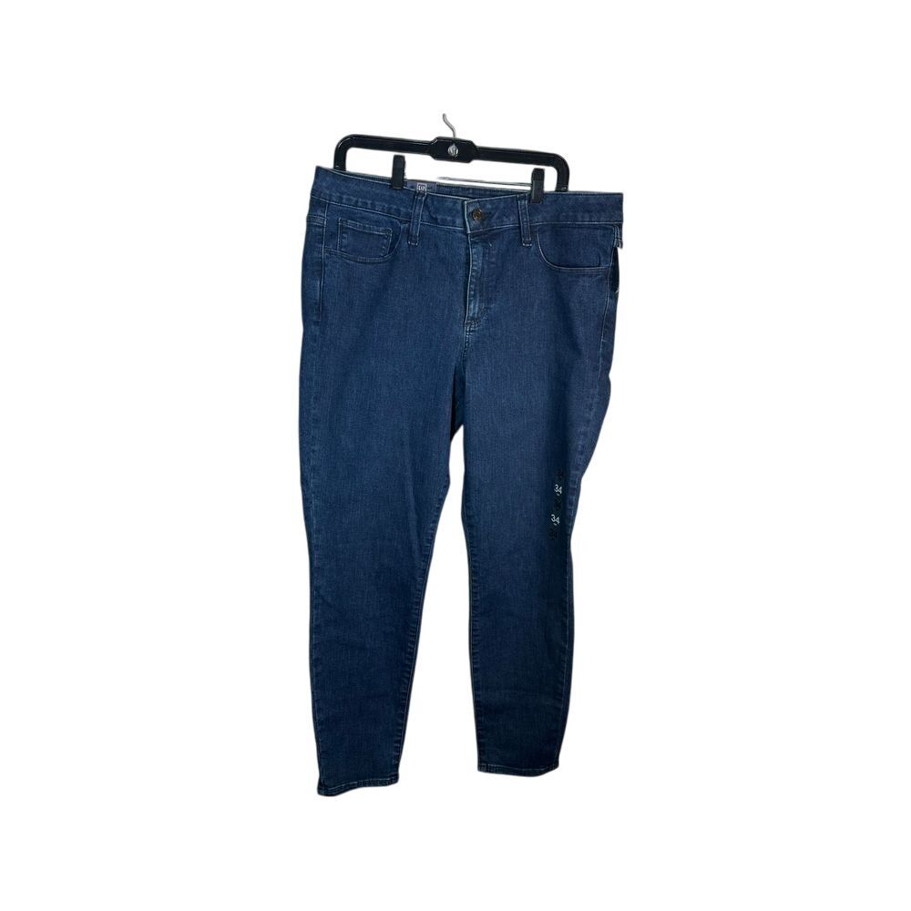 Gap Classic Dark‎ Blue Denim Skinny Jeans with Button Detail Size 34/18R